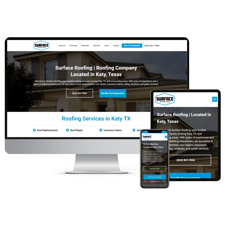 Surface Roofing Web Design