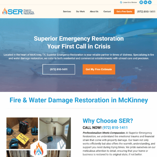 Superior Emergency Restoration Home Page