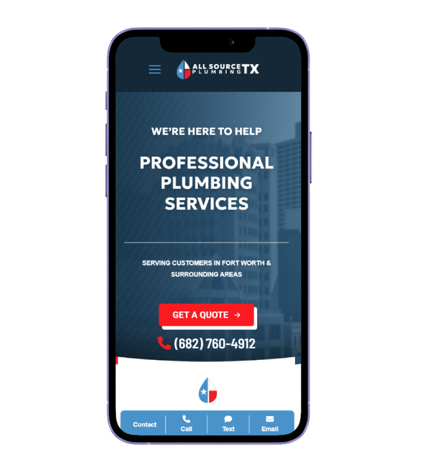 Allsource website on iPhone