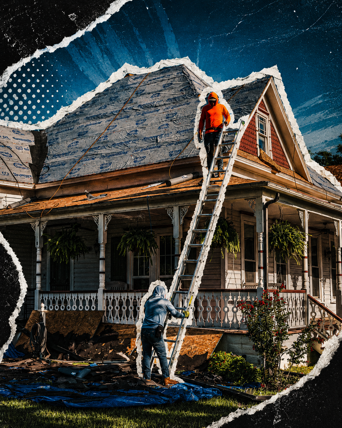 Contractor crew on the job